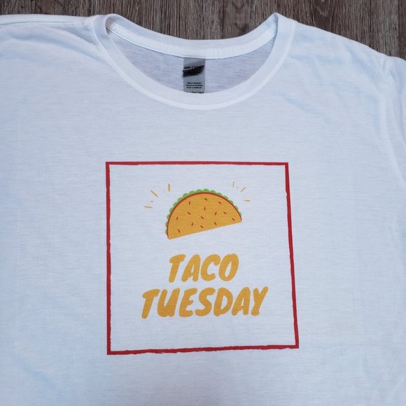 Taco Tuesday Women's White Short Sleeve T-Shirt - Picture 4 of 4